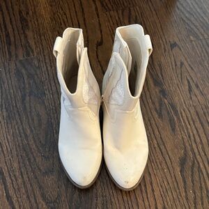 Elegant Cream Ankle Booties